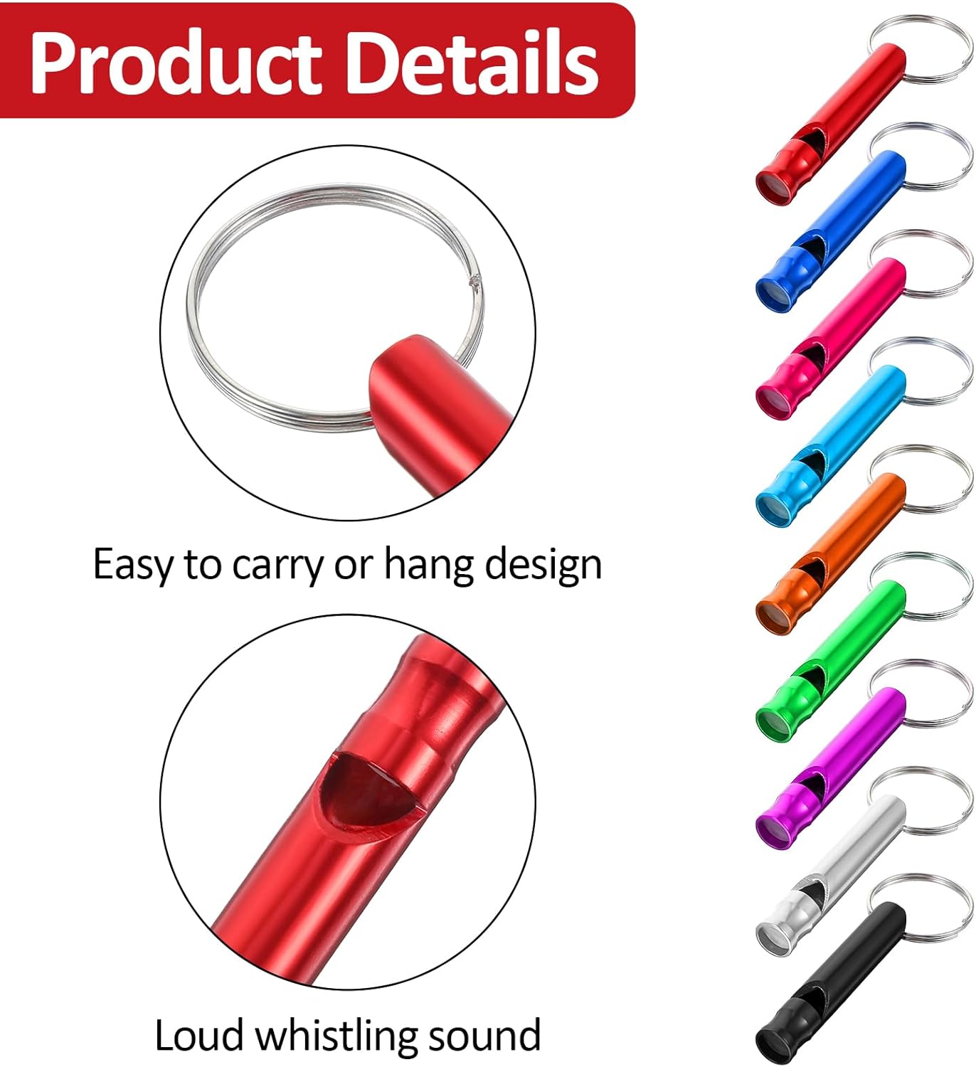 Wholesale Small Aluminum Alloy Whistle Lifesaving Whistle Referee Training Whistle Outdoor Portable Aluminum Alloy Whistle