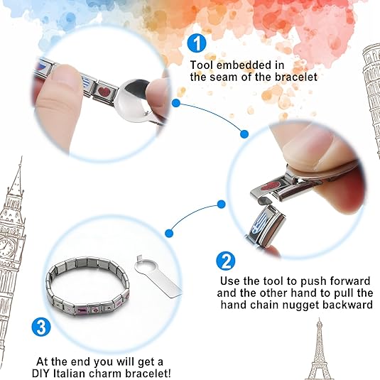 Wholesale Italian Charm Bracelet 9mm DIY Splicing Removable Composable Bracelet Disassembly Tool ACC-BT-QiYing001