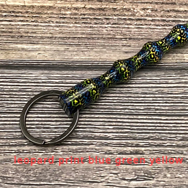 Wholesale Leopard Print Camouflage Aluminum Alloy Pen Shape Hard Keychains ACC-KC-ChiP002