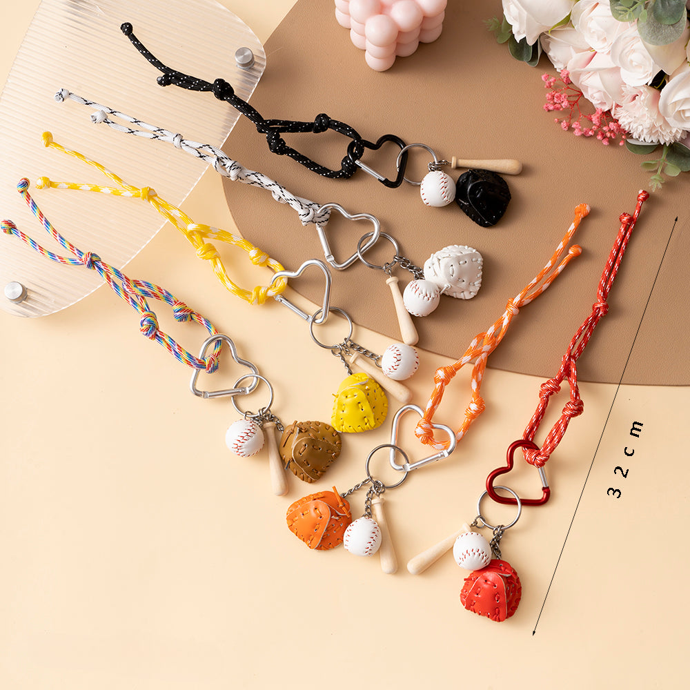 Wholesale Alloy Color Rope Baseball Set Creative Mini Pendant Keychain Shoulder Bag ACC-KC-ZhiYa068