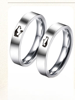 Wholesale Titanium Steel Father's Day Mother's Day Diy Ring Necklaces Titanium Steel Necklace Pendant ACC-NE-Huhe001