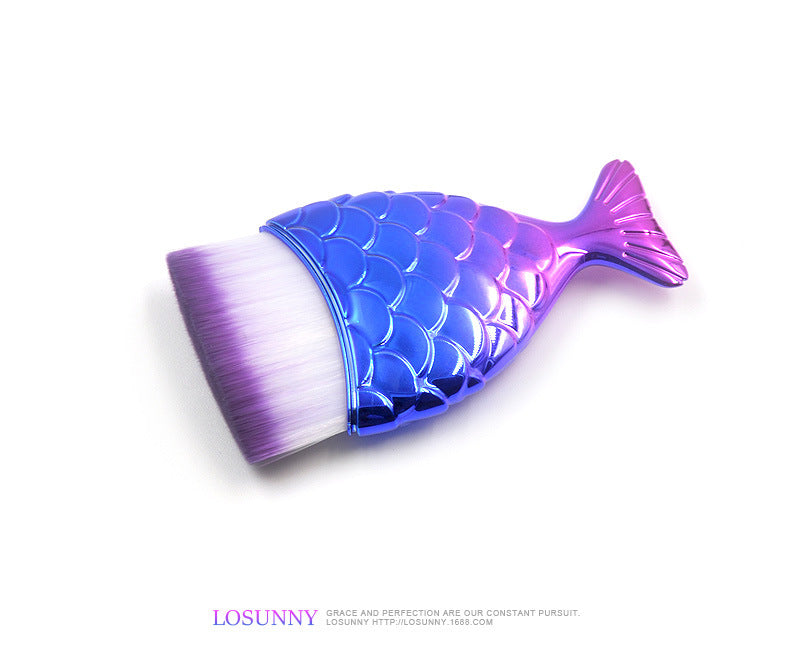 Wholesale Single Mermaid Tail Foundation Brush Makeup Brush Blush Brush Beauty Makeup Tools ACC-MB-LXY002