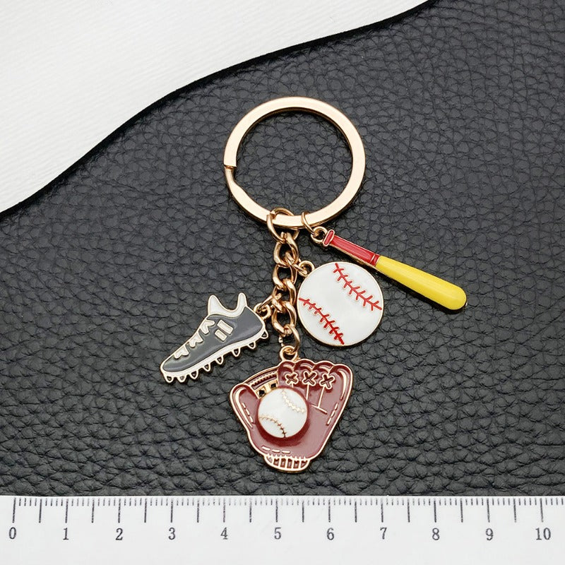 Wholesale Sports Style Oil Drop Baseball Shoes Gloves Keychain ACC-KC-Luneng002