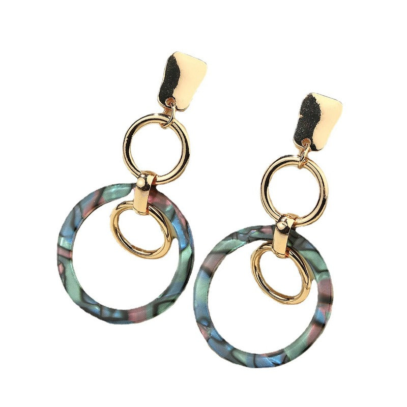 Wholesale Exaggerated Large Circle Long Earrings ACC-ES-JunJie017