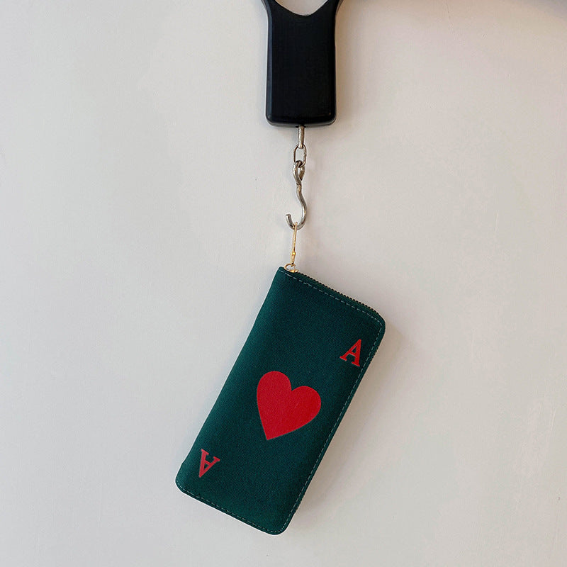 Wholesale Red Heart A Long Large Capacity Wallet ACC-WT-Kuans009