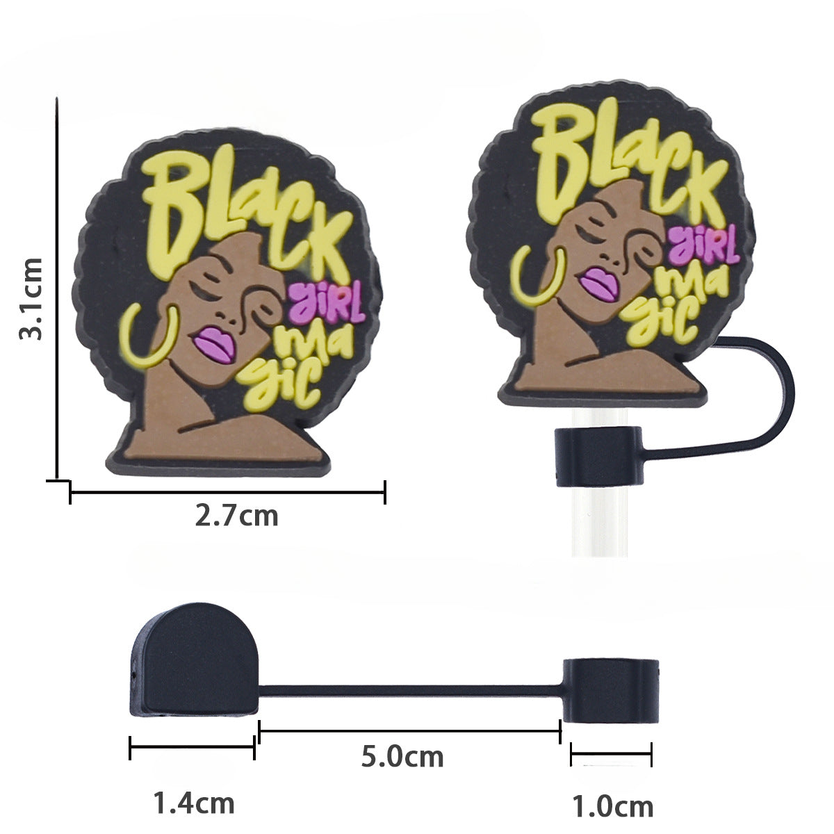 Wholesale Random 100pcs 10mm PVC Soft Straw Tube Cap ACC-SCR-RYY076