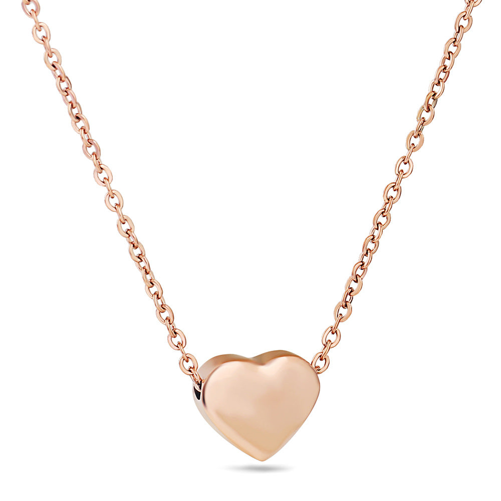 Wholesale 18K gold heart titanium steel clavicle necklace