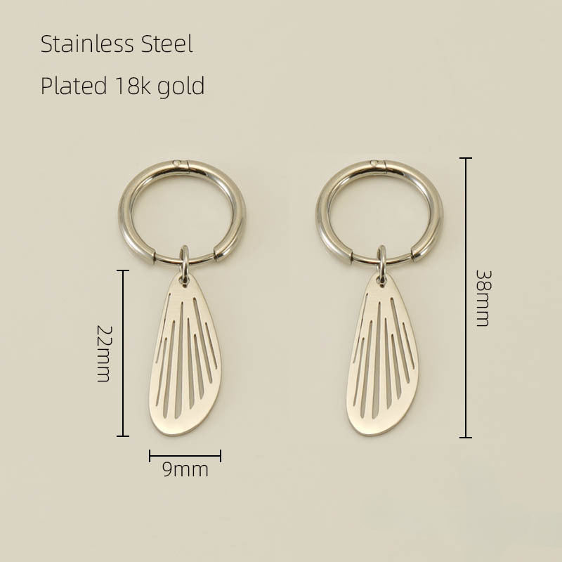 Wholesale Stainless Steel Hollow Wings Earrings ACC-ES-ZhongXin014