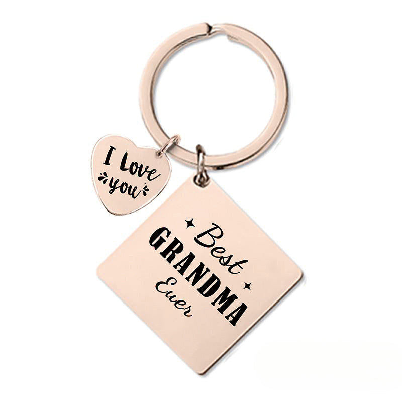 Wholesale Mother's Day Gift Metal Square Keychain ACC-KC-Ganggu006