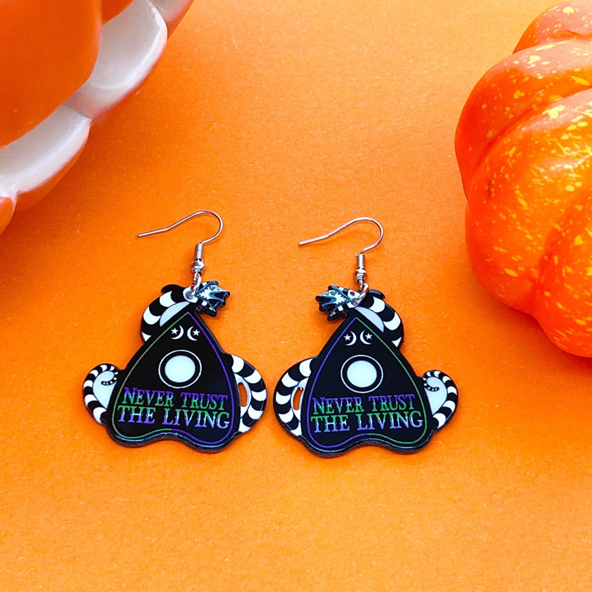 Wholesale Halloween Skeleton Tombstone Coffin Snake Acrylic Earrings ACC-ES-Xizhao012