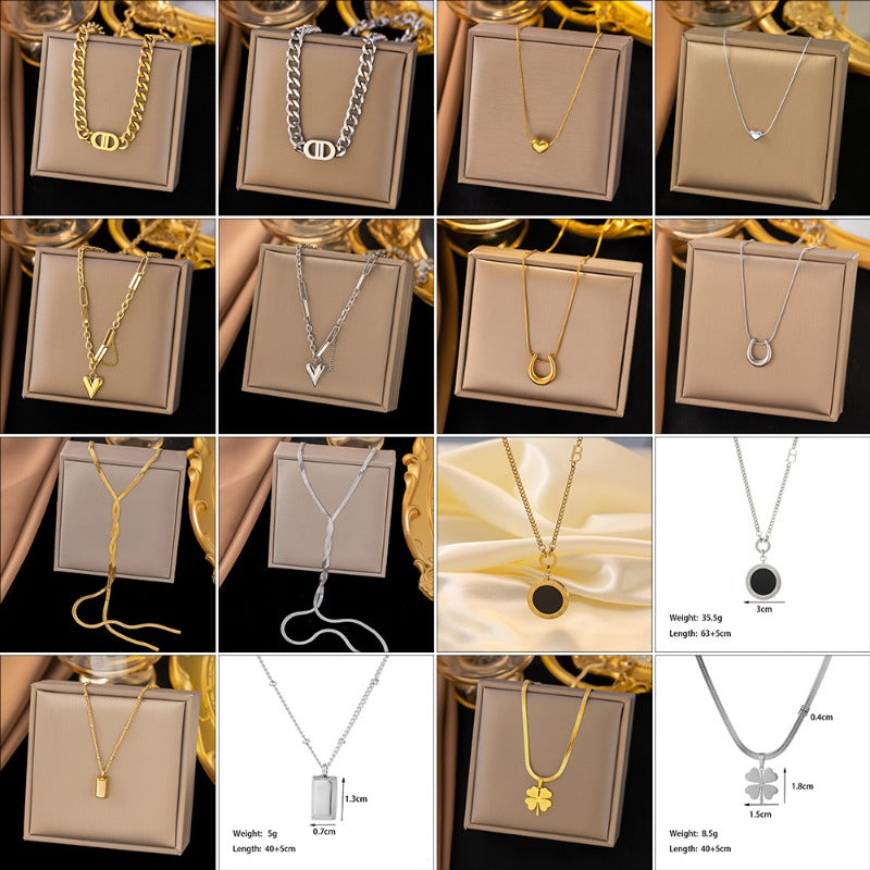 Wholesale Light Luxury Stainless Steel Necklace ACC-NE-Qinji004