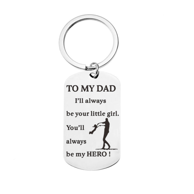 Wholesale Stainless Steel Keychain Engraved Pendant TO MY SON Keychain ACC-KC-Chenz015