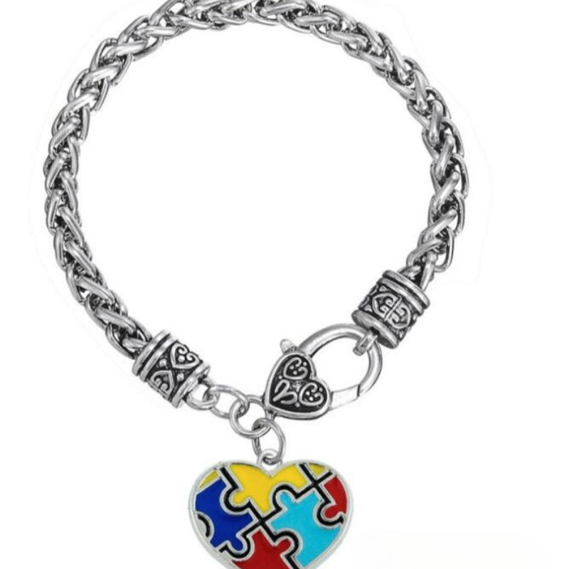 Wholesale Geometric Jigsaw Alloy Plated Bracelet ACC-BT-Houh003