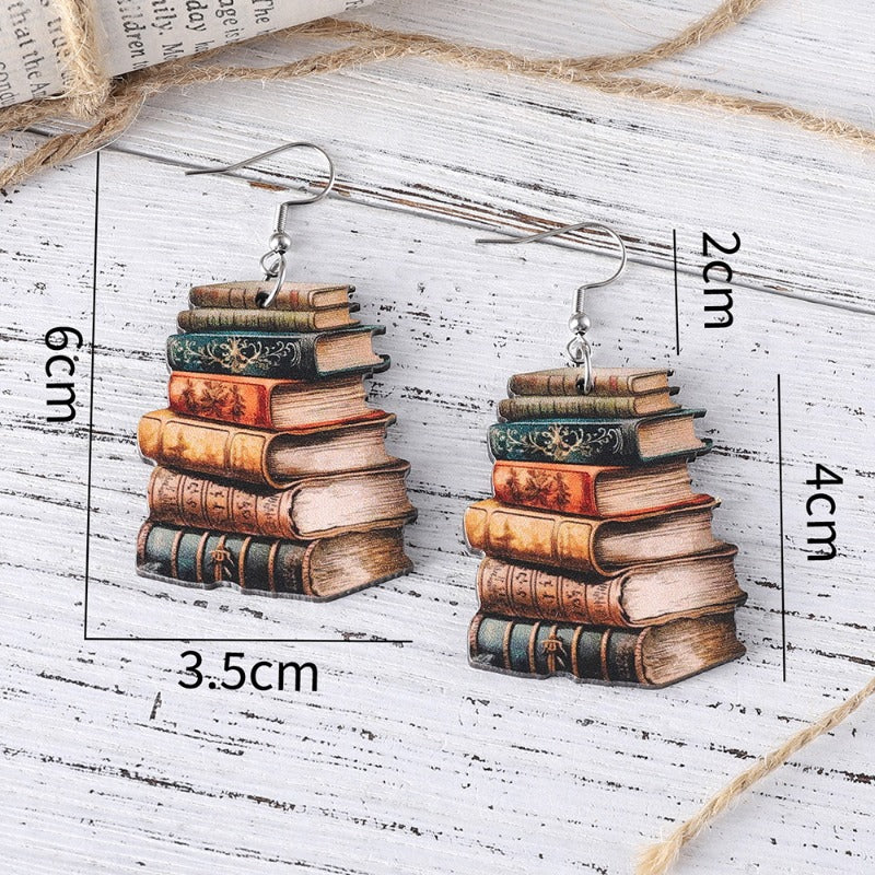 Wholesale Back To School Season Graduation Season Book Pendant Earrings ACC-ES-ChuLian118