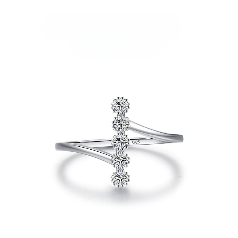 Wholesale S925 Sterling Silver Inlaid Zircon Ring ACC-RS-MoDian005