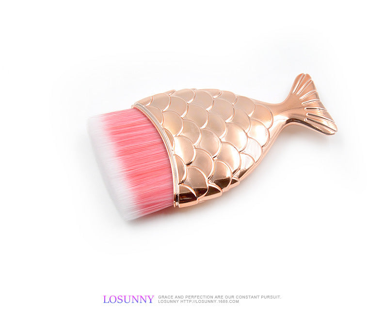 Wholesale Single Mermaid Tail Foundation Brush Makeup Brush Blush Brush Beauty Makeup Tools ACC-MB-LXY002