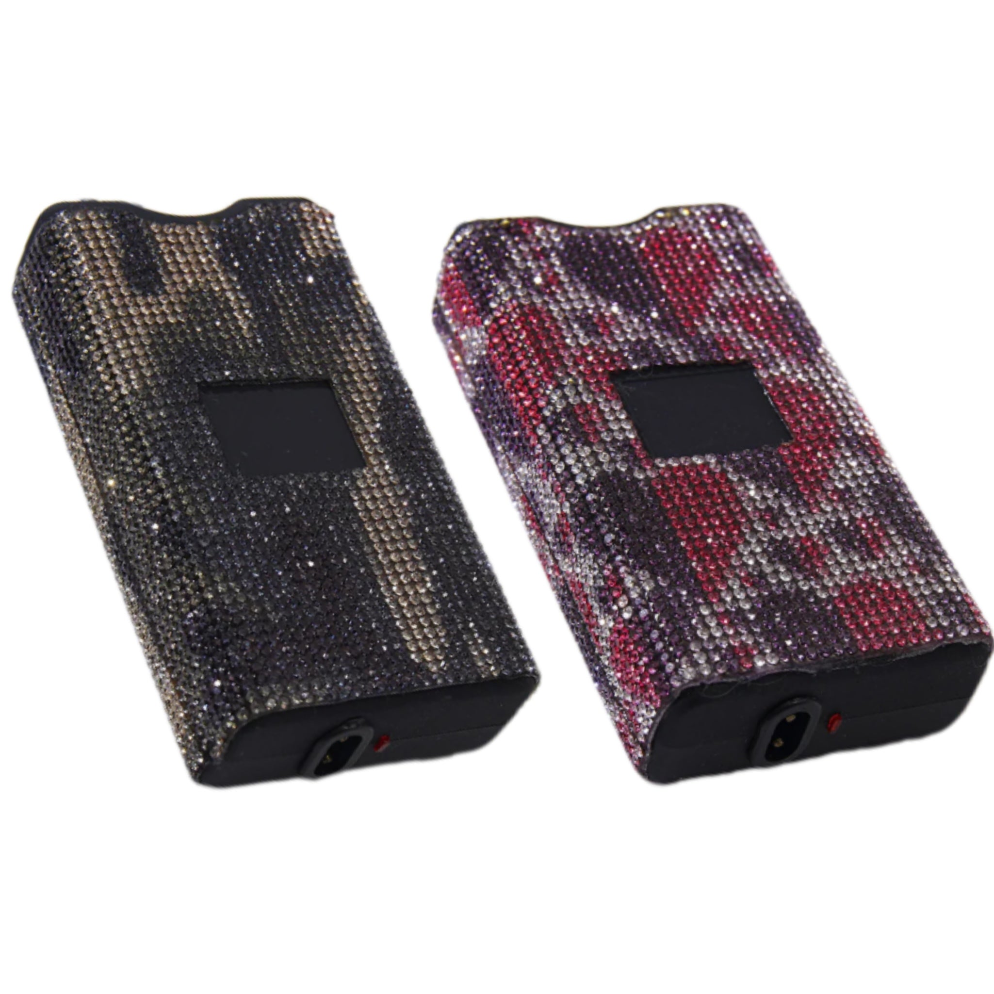 Wholesale 2pcs/set Colorful Butterfly Leopard Print Sunflower Rhinestone Flashlight Plastic Keychain ACCHW-KC-ZhiYa007