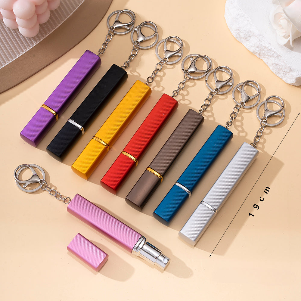 Wholesale 12ml Perfume Bottle Colorful Portable Push Keychain ACCVIP-KC-ZhiYa017