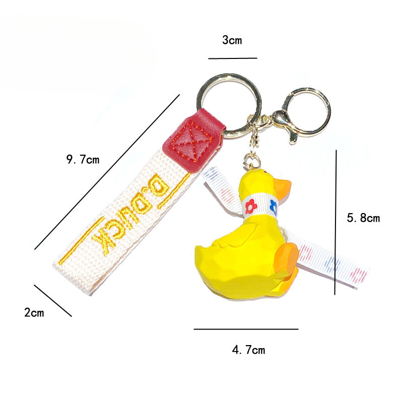 Wholesale Cartoon Cute Resin Duck Keychains ACC-KC-Gongz019