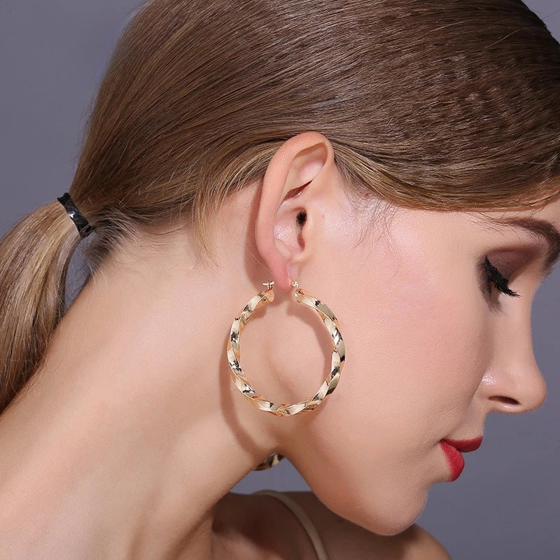 Wholesale Geometric Metal Hoop Earrings ACC-ES-MoCai011