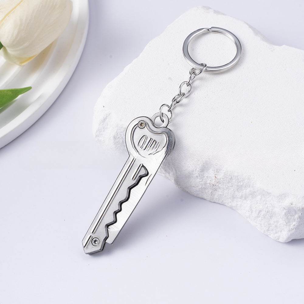Wholesale Outdoor Folding Express Unboxing Stainless Steel Keychains ACC-KC-ZhiYa055