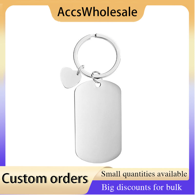 Custom Keychain with Laser Engraved Text or Logo - Multi-color Metal Keychain with Laser Engraved Text or Logo