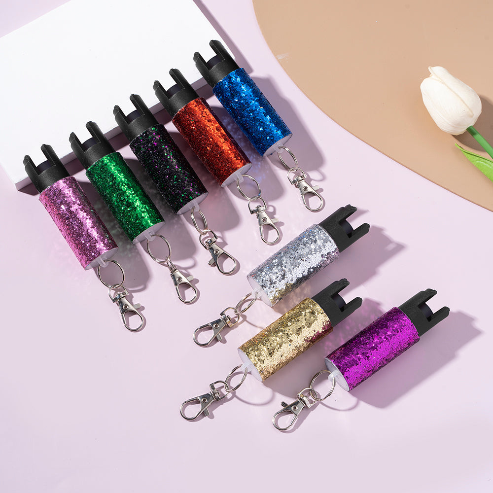 Wholesale Portable Push-on Glitter Sequin Keychains ACC-KC-ZhiYa061