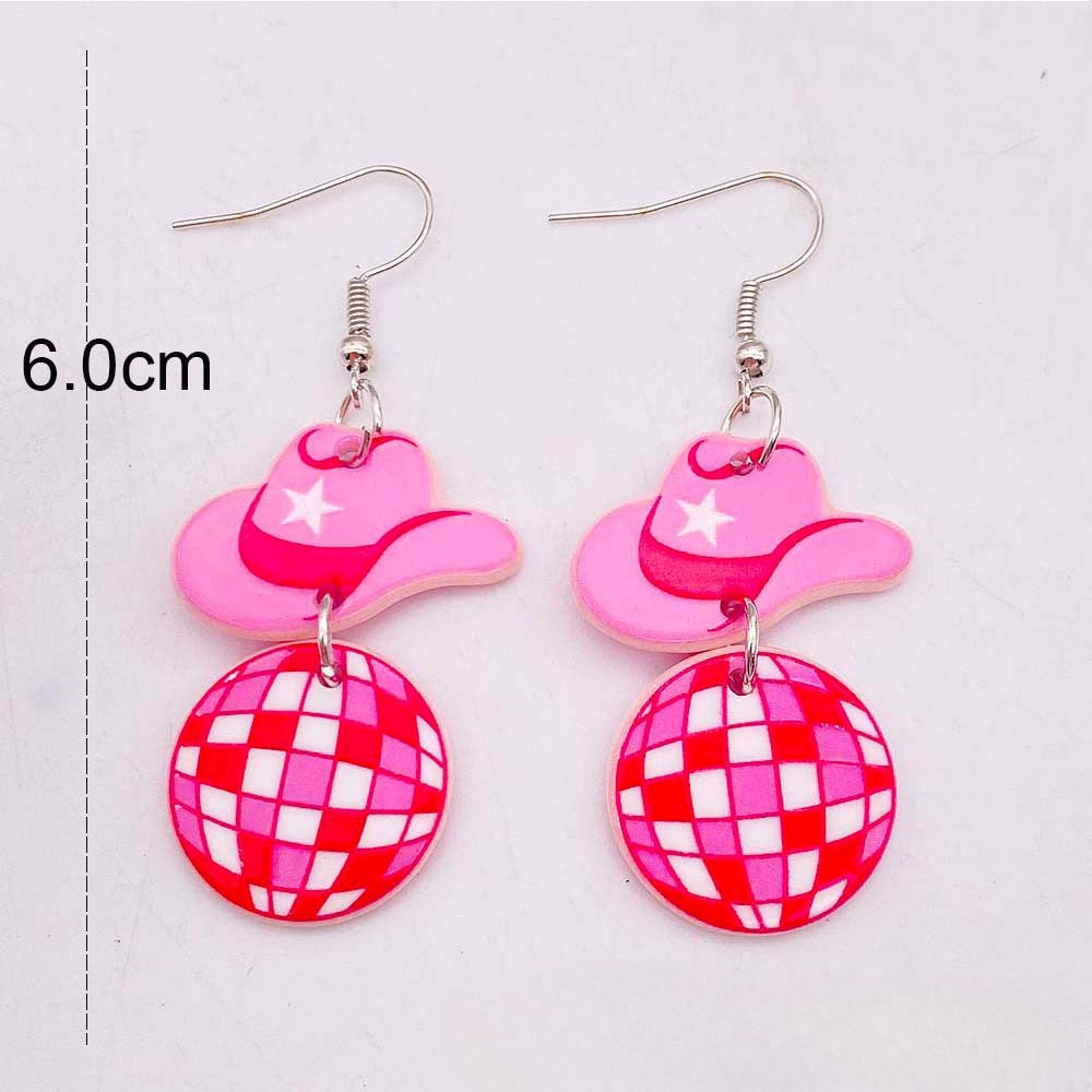 Wholesale Western Cowboy Style Acrylic Earrings ACC-ES-ChenY068