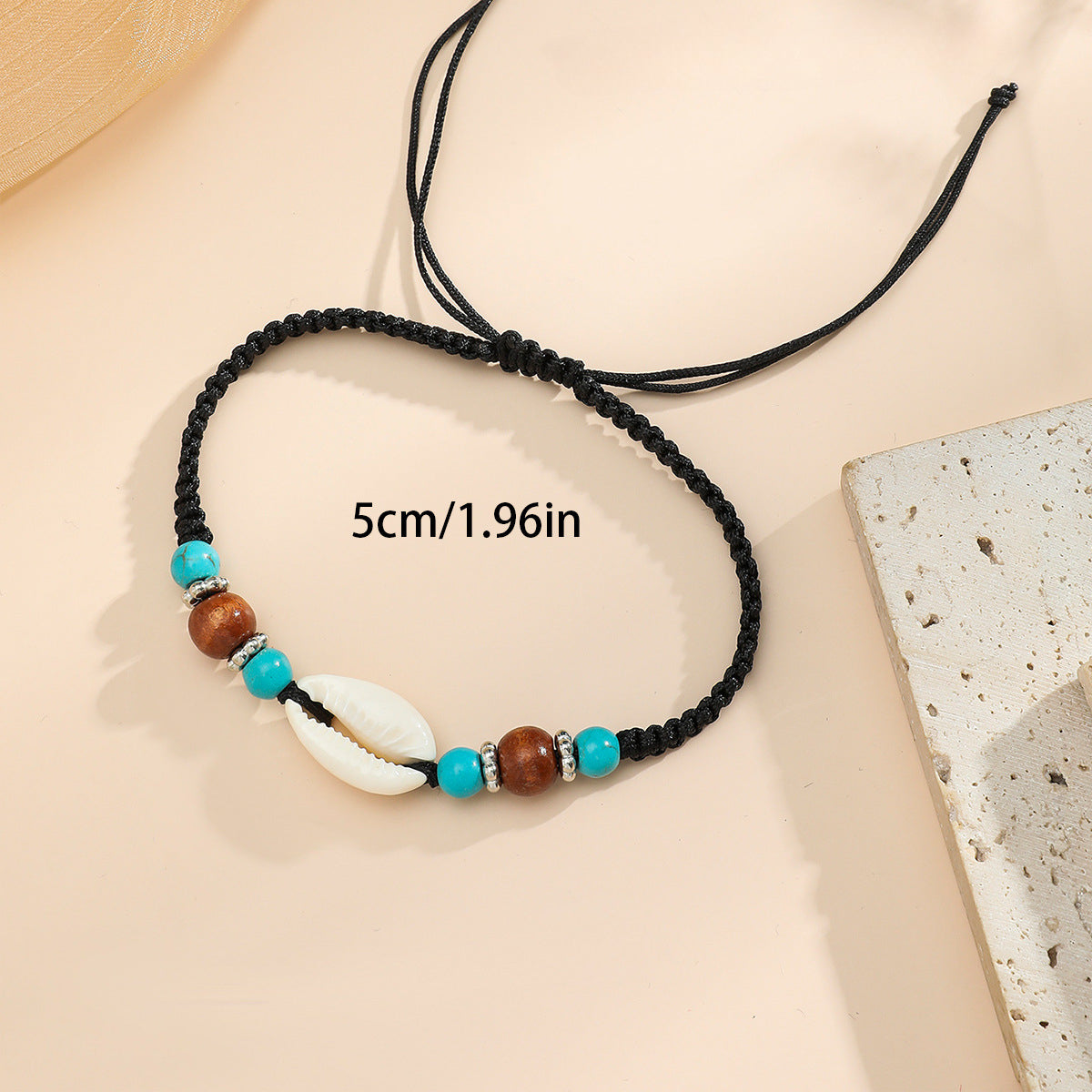 Wholesale Shell Turquoise Wood Beads Beaded Bracelet Handwoven Hand Made ACC-BT-Ditong005