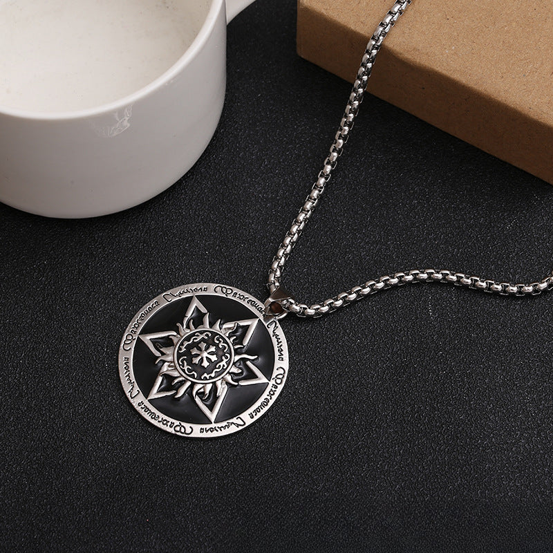 Wholesale Vintage Titanium Steel Hip Hop Necklace Sweater Chain Long Necklace ACC-NE-BYJY007