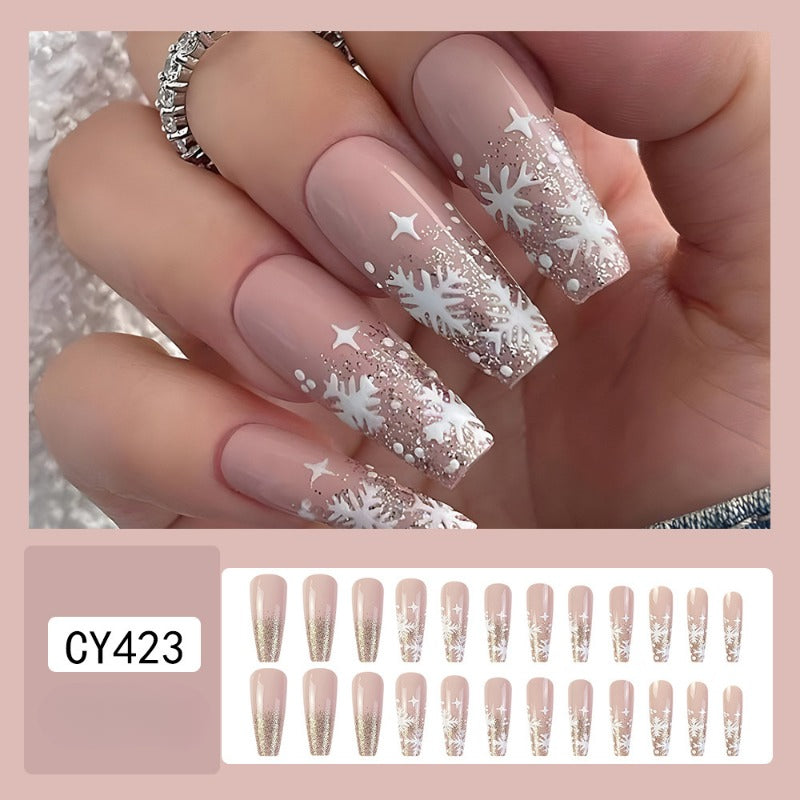 Wholesale 24 Pieces/box Christmas Snowflake Nails Kits Nail Stickers ACC-NS-QXJ044