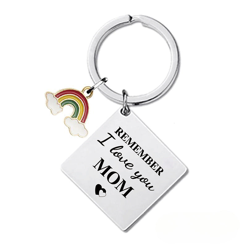 Wholesale Mother's Day Gift Metal Square Keychain ACC-KC-Ganggu007