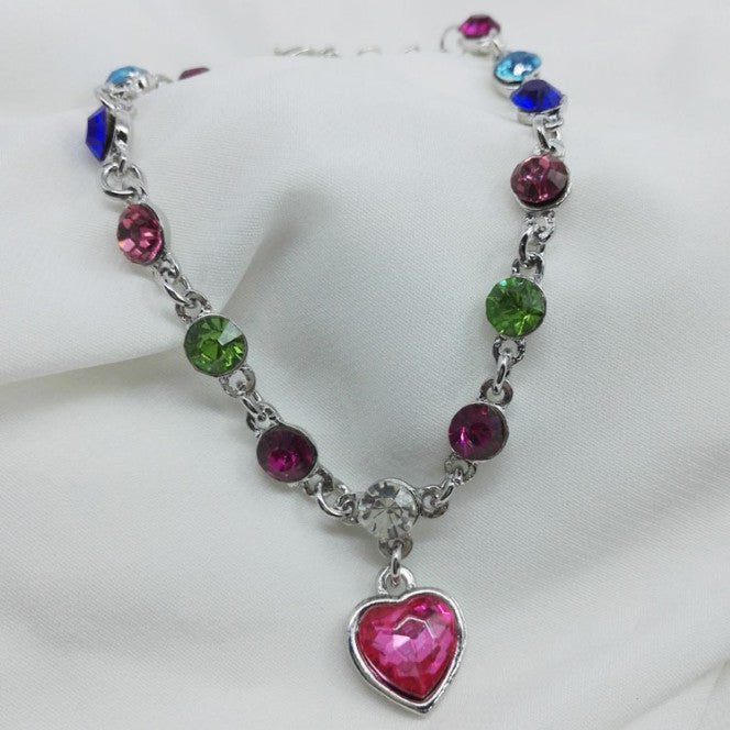 Wholesale Stylish Ocean Heart Crystal Bracelet,  Alloy with Zircon,  Fashion Jewelry Accessory for Women,  Boutique Resale Gift