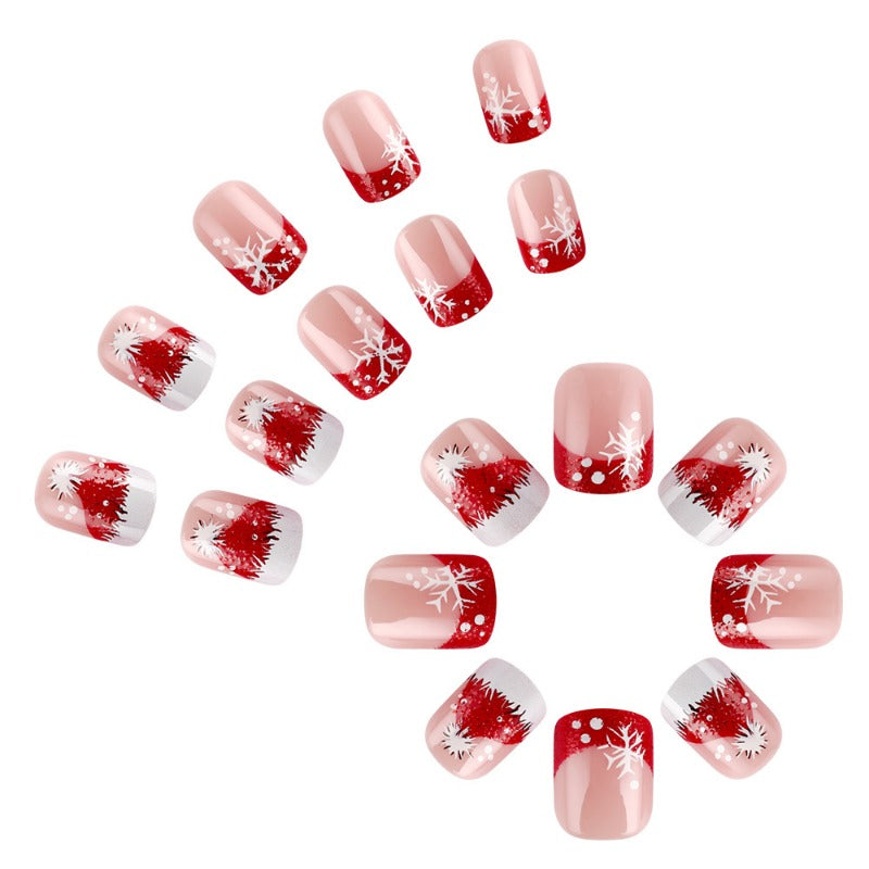 Wholesale 24 Pieces/box Christmas Canes Nails Kits Nail Stickers ACC-NS-MiKe006