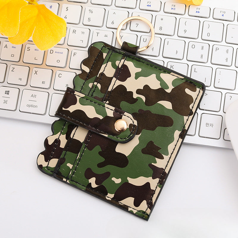 Wholesale Western Style Aztec Tie Dye Camouflage Plaid Leopard Print PU Pickup Bag Keychain ACC-KC-MiQiu001