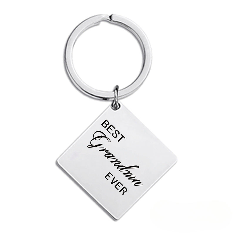 Wholesale Mother's Day Gift Metal Square Keychain ACC-KC-Ganggu008
