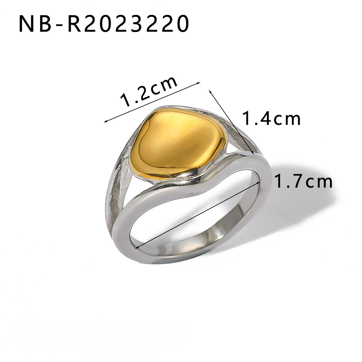 Wholesale Gold Steel Color Matching Cast Stainless Steel Plated 18k Gold Rings ACC-RS-XinY014