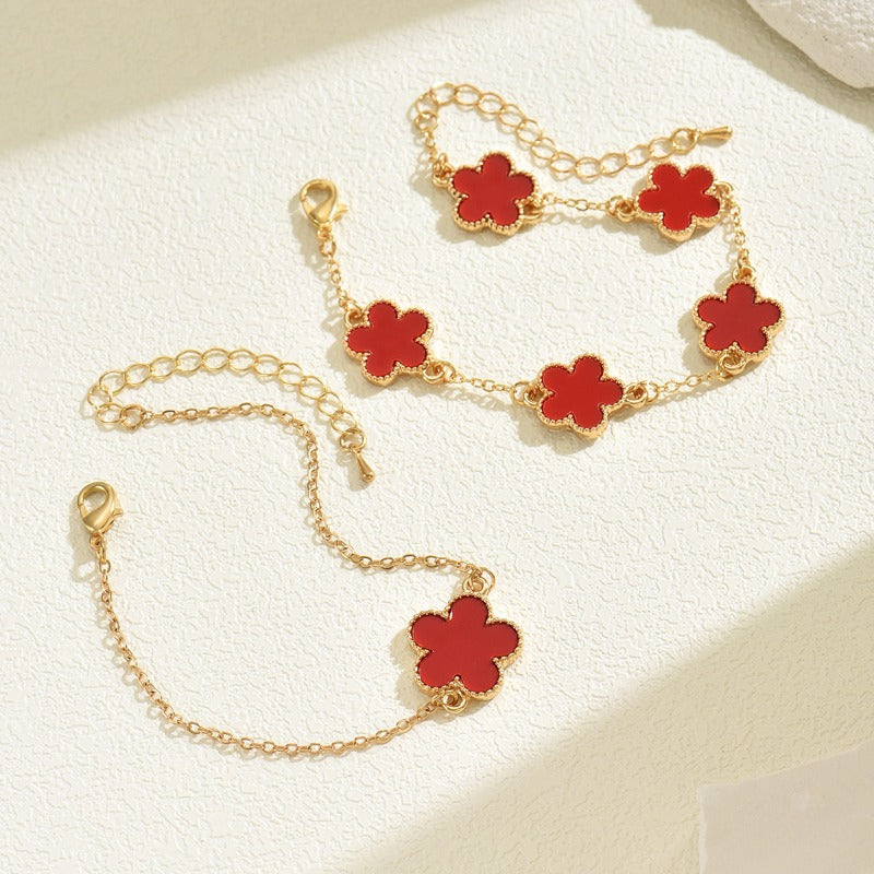 Wholesale Plum Blossom Flower Oil Drop Bracelet ACC-BT-BaSha001