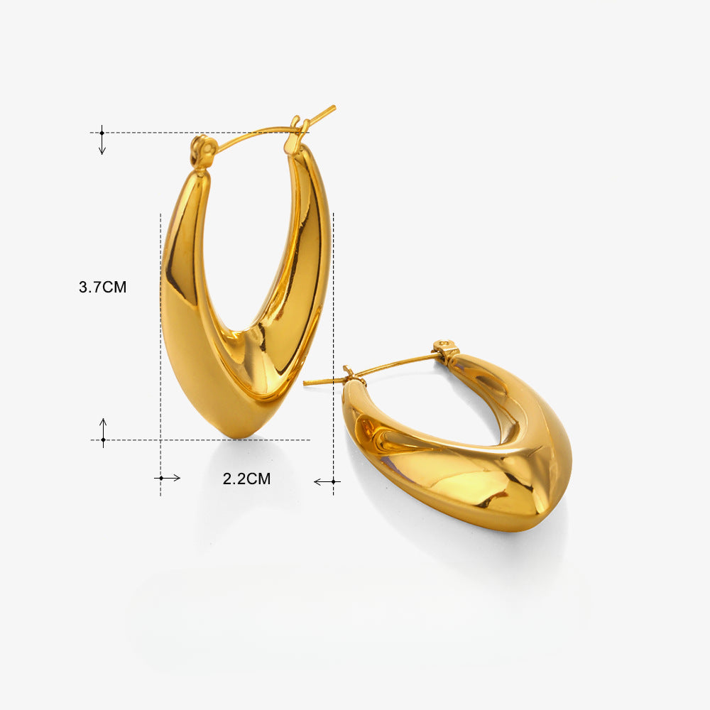 Wholesale Geometric Light Luxury Earrings Retro Stainless Steel Earrings ACC-ES-JiaLi003