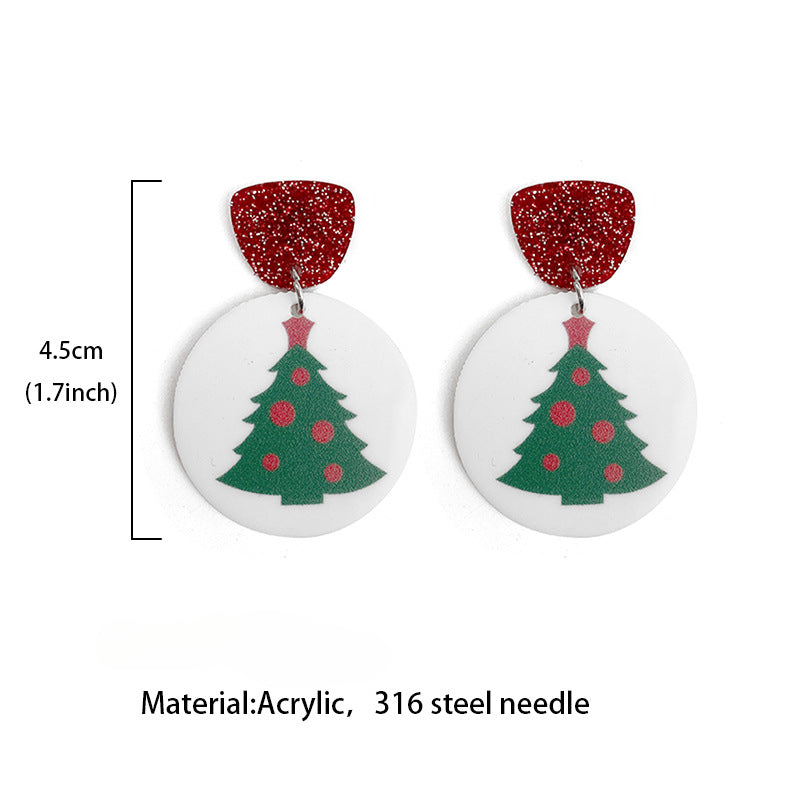 Wholesale Christmas Cookies Acrylic Earrings ACC-ES-XinChuan049