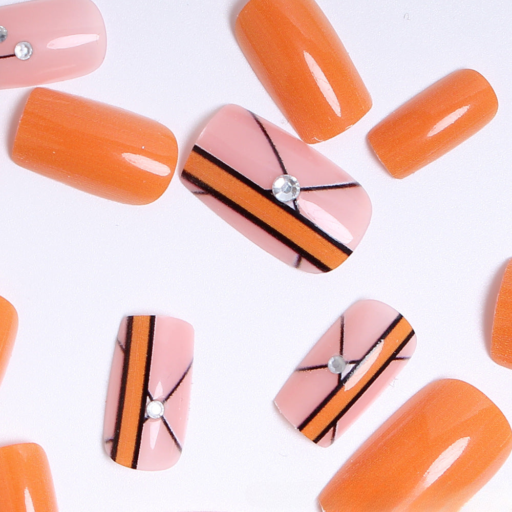 Wholesale 24 Pieces/box Halloween Press-on Nails Kits Nail Stickers ACC-NS-XingNai001