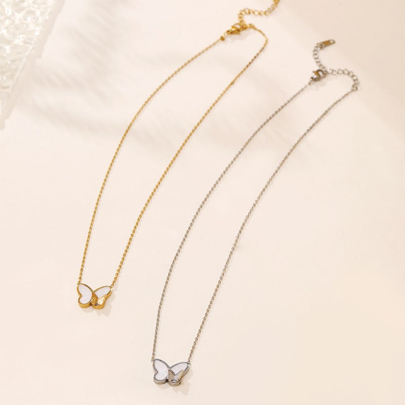 Wholesale Butterfly Pendant Stainless Steel Necklaces ACC-NE-YunHe004