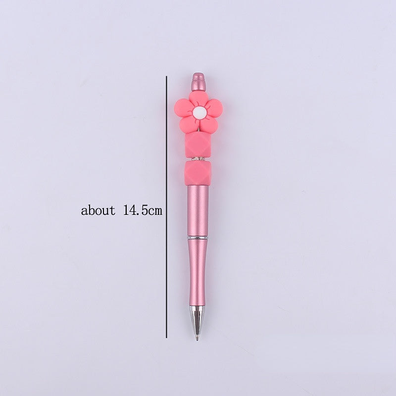 Wholesale Beaded Pens Handmade Flower Silicone Beaded Ballpoint Pen