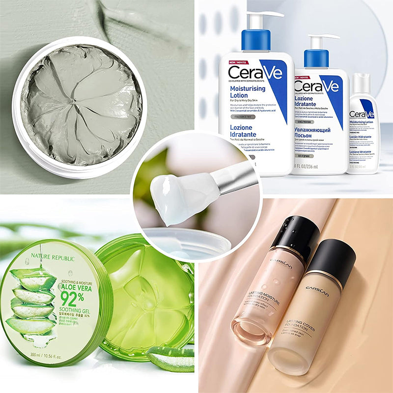 Whoelsale Beadable Face Mask Beauty Tool 7 Types of Brush Heads Soft Silicone Facial Mud Mask, DIY Beaded Brush Hairless Body Lotion Applicator DIY Making Gifts