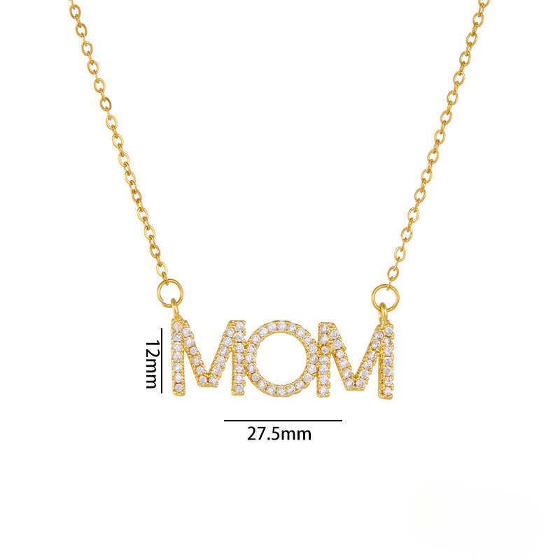Wholesale Mother's Day Necklace Love Pendant Clavicle Chain Heart Necklace Choker Necklace ACC-NE-Rongc012