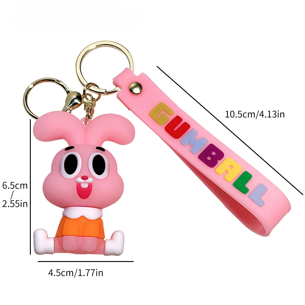 Wholesale Cartoon PVC Soft Glue Cute Keychains ACCVIP-KC-QiWei001