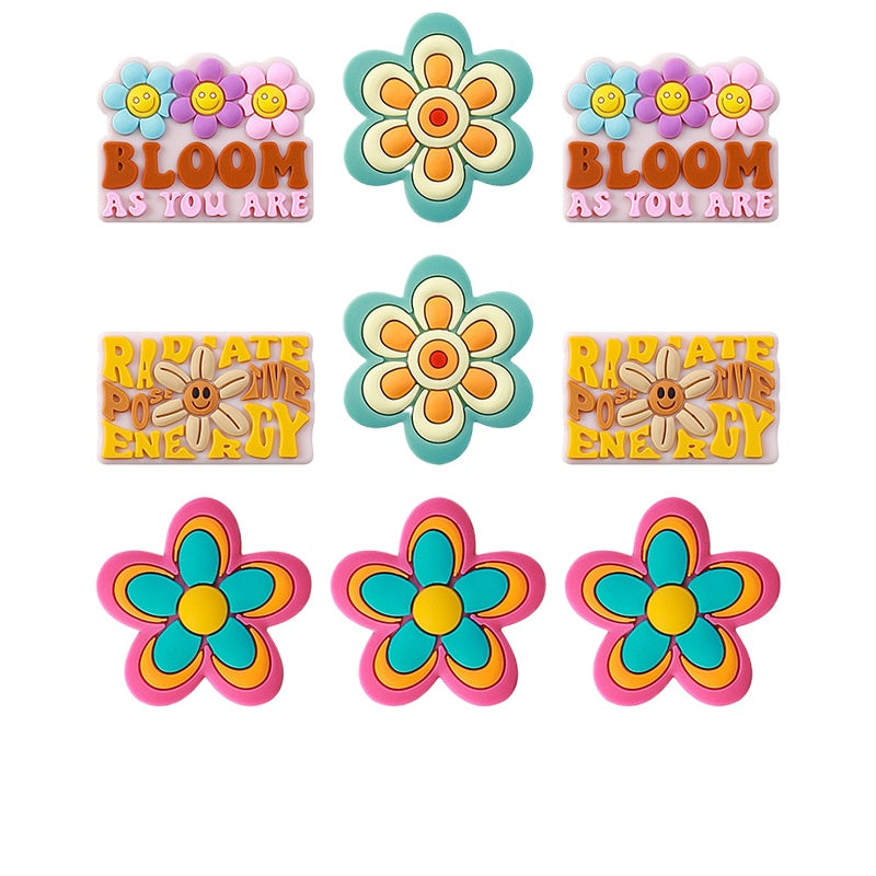 Wholesale 20pcs Colorful Flower Silicone Focal Beads DIY Beading Accessories ACC-BDS-RongFa010