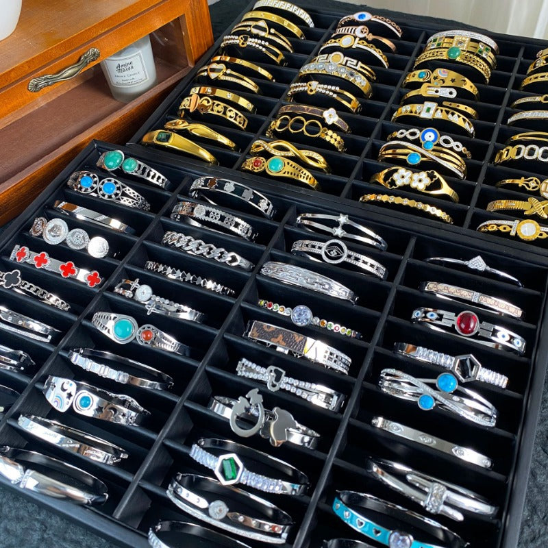 Wholesale Titanium Steel Plated 18K Gold High-end Luxury Bracelet ACC-BT-YuXun008