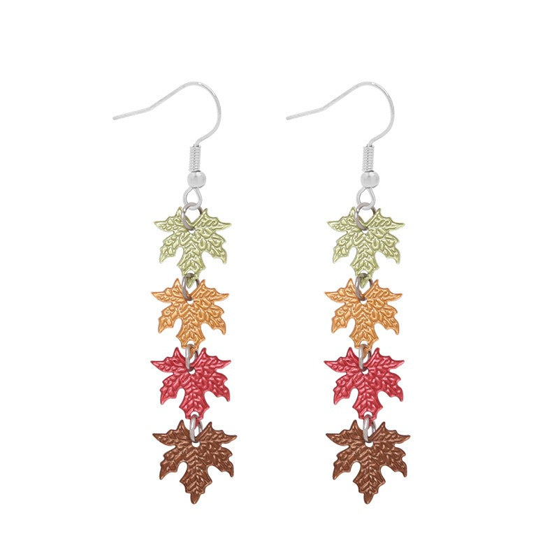 Wholesale Cartoon Alloy Oil Drop Thanksgiving Pumpkin Earrings ACC-ES-Bingl001