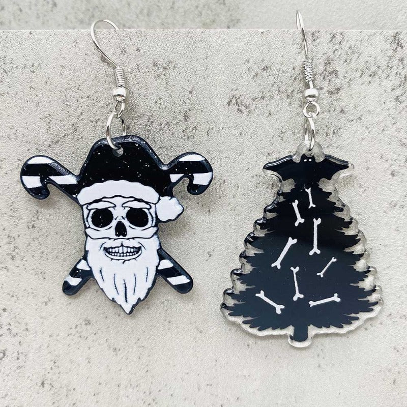 Wholesale Horror Christmas Black Christmas Tree Acrylic Earrings ACC-ES-ChenY101